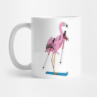 Flamingo Skier Ski Mug